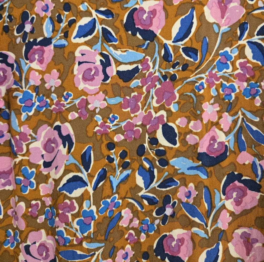J. Crew Floral Pink , Brown And Blue Maxi Dress Size 12